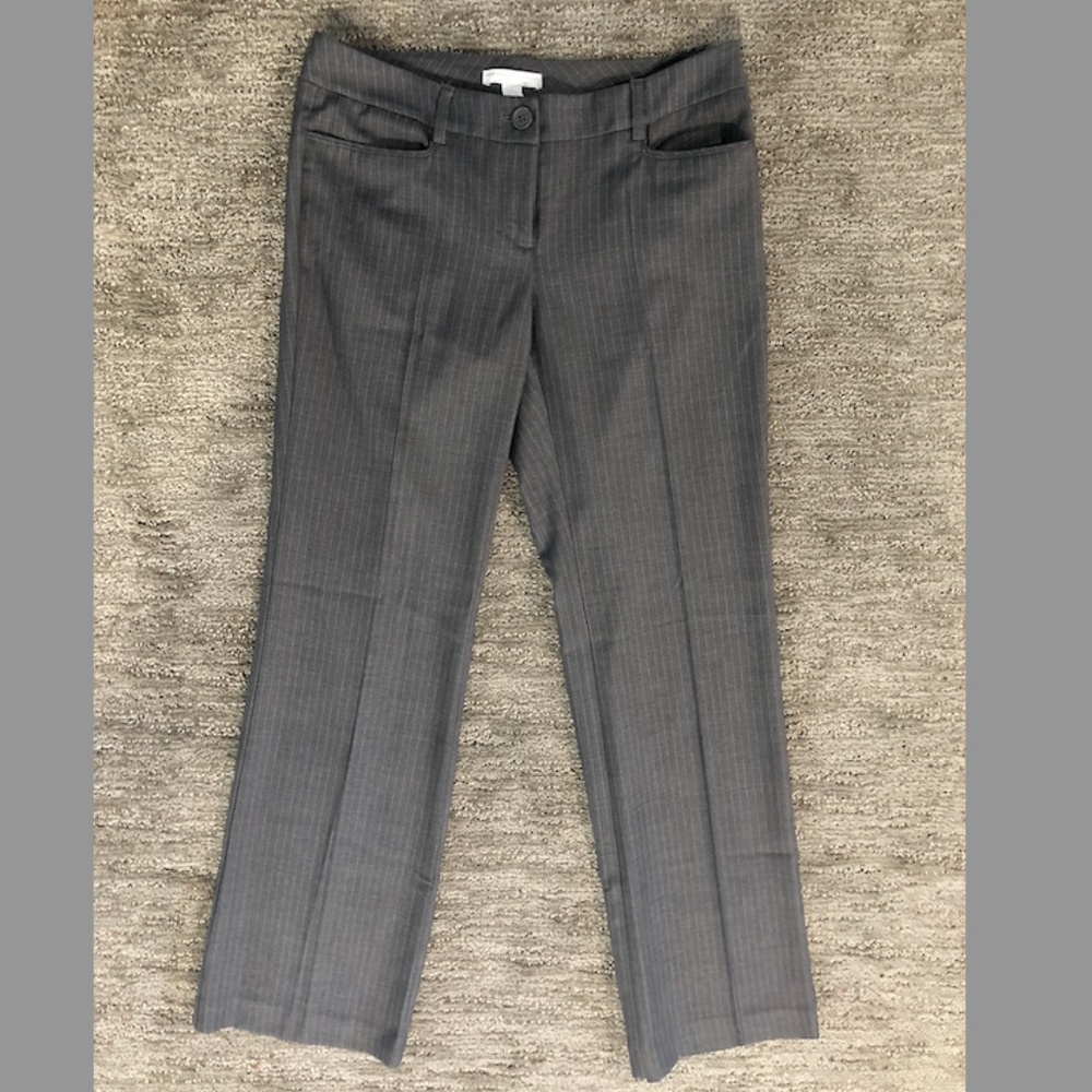Grey Pinstripe Dress Pants -  Size 2 Petite - New York & Company